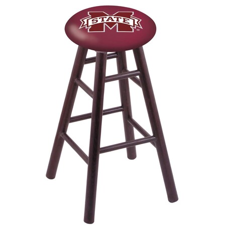 Holland Bar Stool Co Oak Counter Stool, Dark Cherry Finish, Mississippi State Seat RC24OSDC